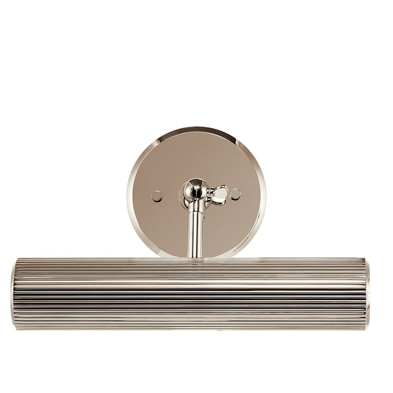 Kichler Midi 12in 1-Light Picture Light | Updated Traditional Polished Nickel | Living Room & Gallery | 12 x 5 in | Model 52649PN