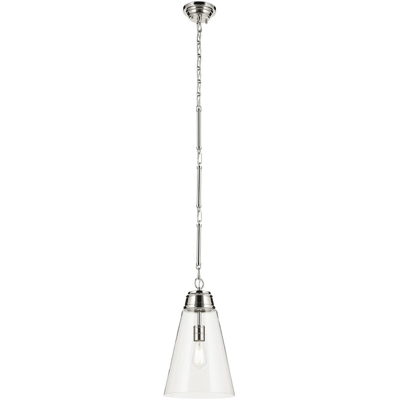 Kichler Marsailli 19in 1-Light Pendant | Traditional Champagne Bronze and Cased Opal Glass | Kitchen Island & Dining Room | Model 52661CPZ