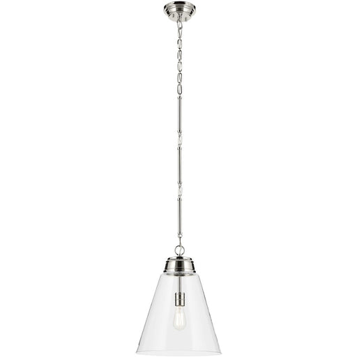 Kichler Marsailli 1 Light 20" Pendant, Black/Clear - 52662BKCLR