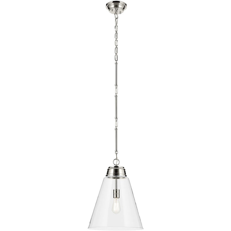 Kichler Marsailli 20in 1-Light Pendant | Champagne Bronze and Cased Opal Glass | Kitchen Island & Dining Room | 19 x 16 in | Model 52662CPZ
