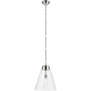 Kichler Marsailli 20in 1-Light Pendant | Traditional Polished Nickel and Cased Opal Glass | Kitchen Island | 19.75 x 15.75 in | Model 52662PN