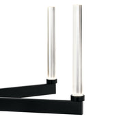 Kichler Sycara 20in 6-Light Chandelier | Modern Black and Clear Optical Crystal | Dining Room & Living Room | 20 in H | Model 52667BK