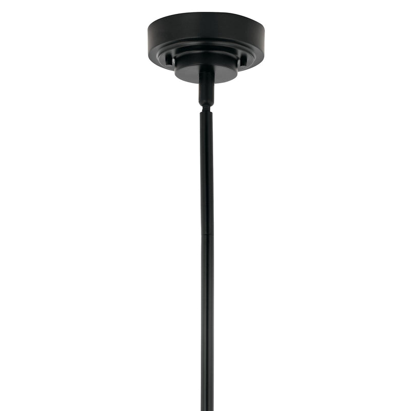 Kichler Sycara 20in 6-Light Chandelier | Modern Black and Clear Optical Crystal | Dining Room & Living Room | 20 in H | Model 52667BK