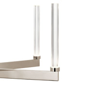 Kichler Sycara 20in 6-Light Chandelier | Modern Polished Nickel and Clear Optical Crystal | Dining Room & Living Room | 20 in H | Model 52667PN