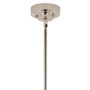 Kichler Sycara 20in 6-Light Chandelier | Modern Polished Nickel and Clear Optical Crystal | Dining Room & Living Room | 20 in H | Model 52667PN