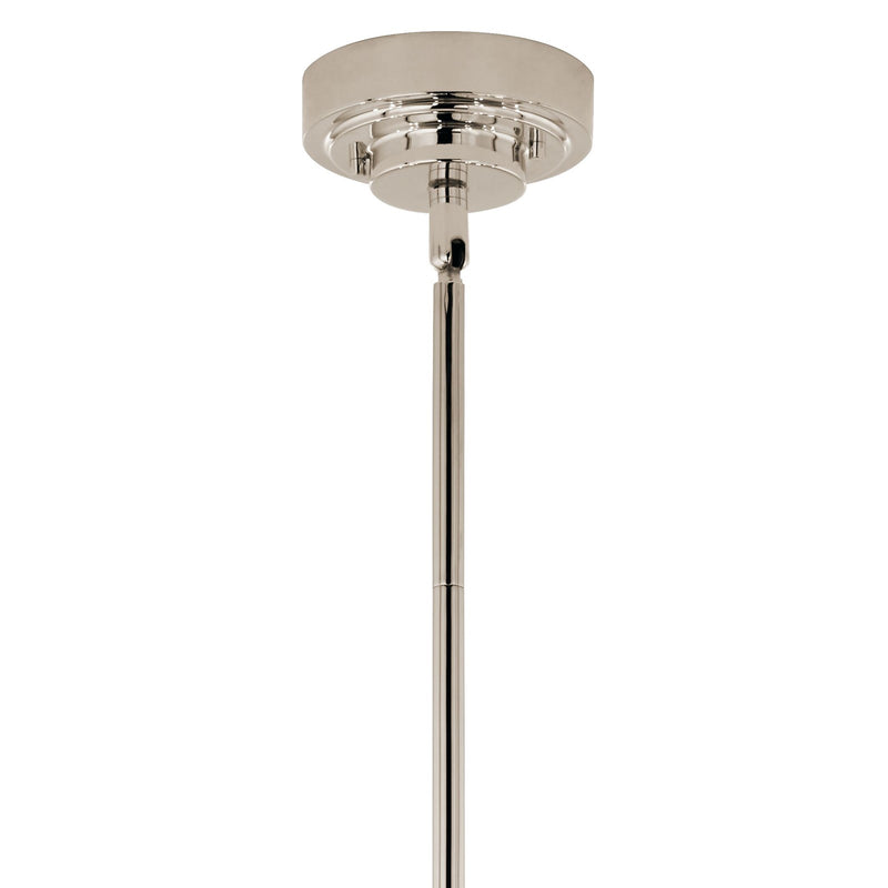 Kichler Sycara 20in 6-Light Chandelier | Modern Polished Nickel and Clear Optical Crystal | Dining Room & Living Room | 20 in H | Model 52667PN