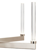 Kichler Sycara 20in 6-Light Chandelier | Modern Polished Nickel and Clear Optical Crystal | Dining Room & Living Room | 20 in H | Model 52667PN