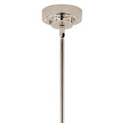 Kichler Sycara 20in 6-Light Chandelier | Modern Polished Nickel and Clear Optical Crystal | Dining Room & Living Room | 20 in H | Model 52667PN