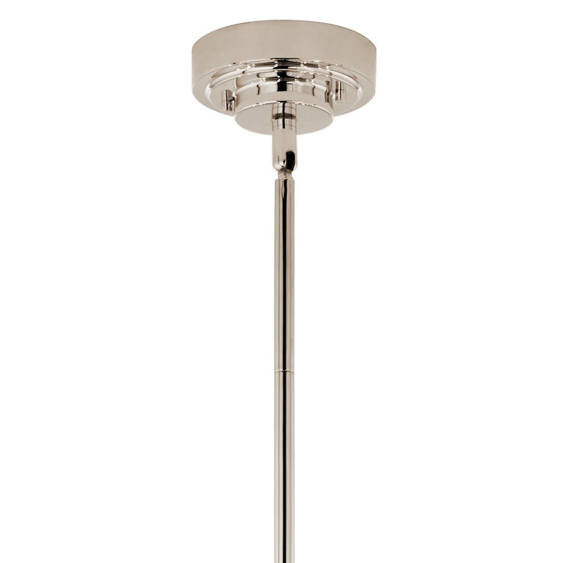 Kichler Sycara 20in 6-Light Chandelier | Modern Polished Nickel and Clear Optical Crystal | Dining Room & Living Room | 20 in H | Model 52667PN