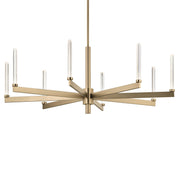 Kichler Sycara 8-Light Chandelier | Champagne Bronze Steel & Clear Crystal | Dry Rated Dining Room & Living Room | 20 in H | Model 52668CPZ