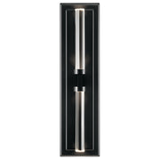 Kichler Sycara 19in 2-Light Wall Sconce | Modern Black and Clear Optical Crystal | Living Room & Bedroom Accent | 5 x 19 in | Model 52671BK