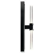Kichler Sycara 19in 2-Light Wall Sconce | Modern Black and Clear Optical Crystal | Living Room & Bedroom Accent | 5 x 19 in | Model 52671BK