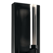 Kichler Sycara 19in 2-Light Wall Sconce | Modern Black and Clear Optical Crystal | Living Room & Bedroom Accent | 5 x 19 in | Model 52671BK