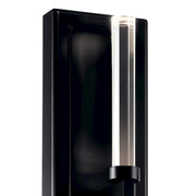 Kichler Sycara 19in 2-Light Wall Sconce | Modern Black and Clear Optical Crystal | Living Room & Bedroom Accent | 5 x 19 in | Model 52671BK