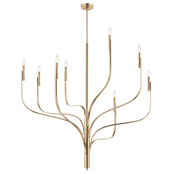 Kichler Livadia 48in 8-Light Chandelier | Champagne Bronze Steel | Dining Room & Foyer | 47.75 in H | Model 52675CPZ