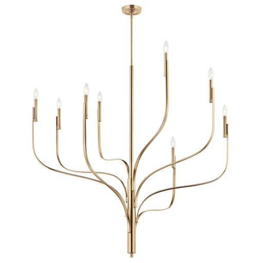 Kichler Livadia 48in 8-Light Chandelier | Champagne Bronze Steel | Dining Room & Foyer | 47.75 in H | Model 52675CPZ