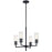 Kichler Velestino 4Lt Round 19.25" Chandelier 1 Tier SM, Black Fluted