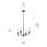 Kichler Velestino 4Lt Round 19.25" Chandelier 1 Tier SM, Black Fluted