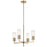 Kichler Velestino 4Lt Round 19.25" Chandelier 1 Tier SM, Bronze Flute