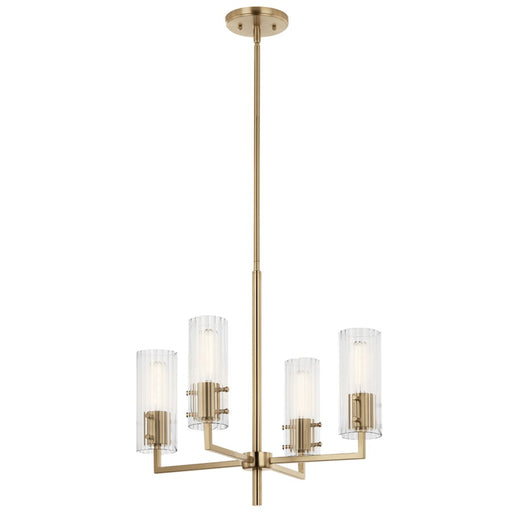 Kichler Velestino 4Lt Round 19.25" Chandelier 1 Tier SM, Bronze Flute