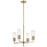 Kichler Velestino 4Lt Round 19.25" Chandelier 1 Tier SM, Bronze Flute - 52678CPZ