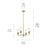 Kichler Velestino 4Lt Round 19.25" Chandelier 1 Tier SM, Bronze Flute
