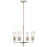 Kichler Velestino 4Lt Round 19.25" Chandelier 1 Tier SM, Nickel Fluted