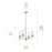 Kichler Velestino 4Lt Round 19.25" Chandelier 1 Tier SM, Nickel Fluted