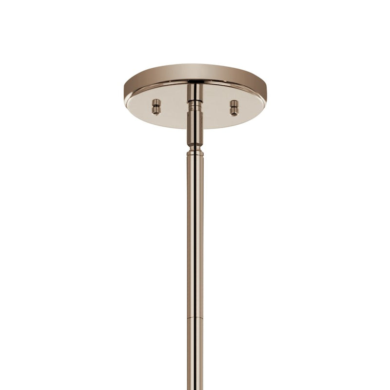 Kichler Velestino 6Lt Round 21.25" Chandelier 1 Tier MED, Nickel Flute