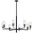 Kichler Velestino 8Lt Round 23.25" Chandelier 1 Tier LG, Black Fluted