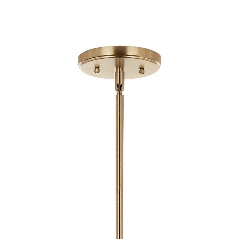 Kichler Velestino 4Lt Linear 7" Chandelier Single, Bronze Fluted