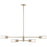 Kichler Velestino 4Lt Linear 7" Chandelier Single, Bronze Fluted