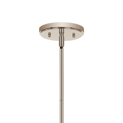 Kichler Velestino 4Lt Linear 7" Chandelier Single, Nickel/Clear Fluted