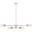 Kichler Velestino 4Lt Linear 7" Chandelier Single, Nickel/Clear Fluted