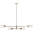 Kichler Velestino 4Lt Linear 7" Chandelier Single, Nickel/Clear Fluted