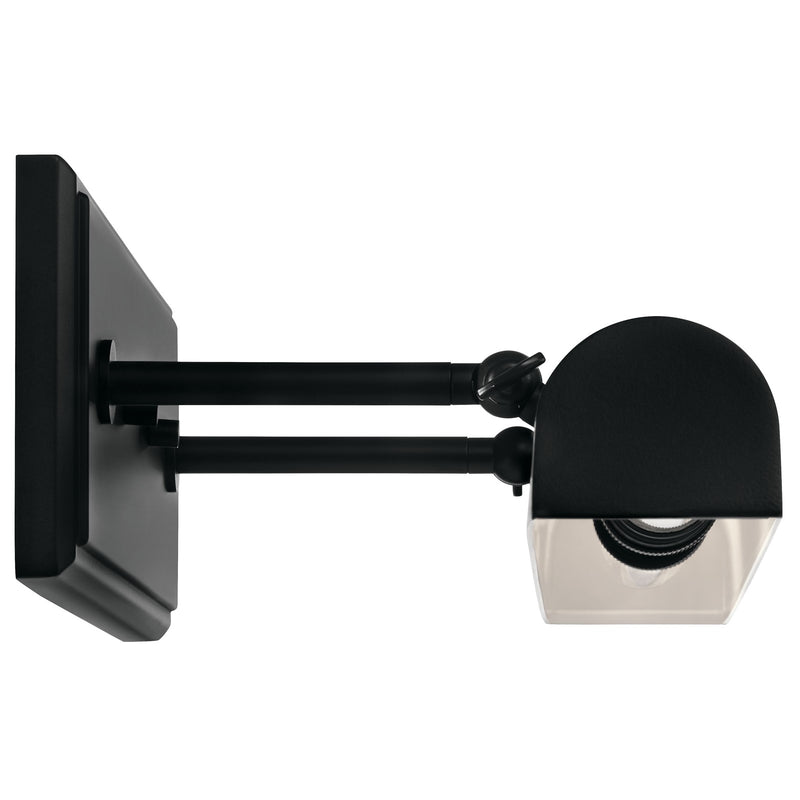 Kichler Carston 18in 2-Light Wall Sconce | Black Steel Cylinder with White Interior | Hallway & Bathroom Accent | Model 52685BK