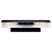 Kichler Carston 18in 2-Light Wall Sconce | Black Steel Cylinder with White Interior | Hallway & Bathroom Accent | Model 52685BK
