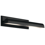 Kichler Carston 24in 2-Light Wall Sconce | Industrial Black Steel | Damp Rated Living Room & Bedroom | 24.25 x 4.75 in | Model 52686BK