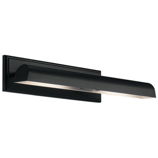 Kichler Carston 24in 2-Light Wall Sconce | Industrial Black Steel | Damp Rated Living Room & Bedroom | 24.25 x 4.75 in | Model 52686BK