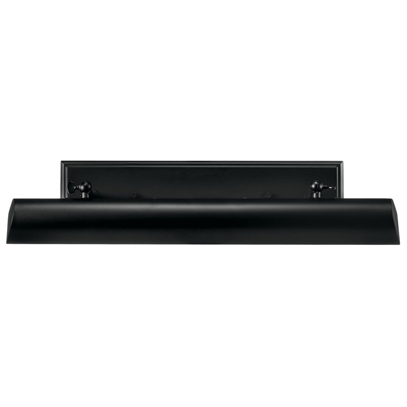Kichler Carston 24in 2-Light Wall Sconce | Industrial Black Steel | Damp Rated Living Room & Bedroom | 24.25 x 4.75 in | Model 52686BK