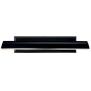 Kichler Carston 24in 2-Light Wall Sconce | Industrial Black Steel | Damp Rated Living Room & Bedroom | 24.25 x 4.75 in | Model 52686BK