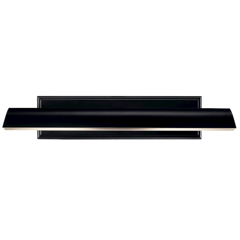 Kichler Carston 24in 2-Light Wall Sconce | Industrial Black Steel | Damp Rated Living Room & Bedroom | 24.25 x 4.75 in | Model 52686BK