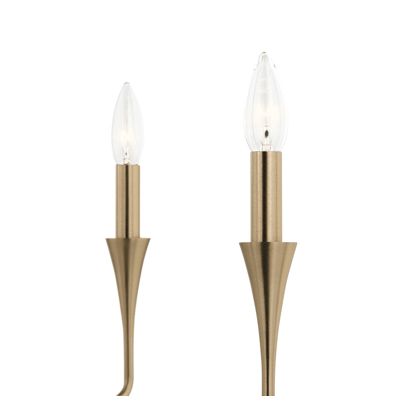 Kichler Alvaro 19in 5-Light Chandelier | Champagne Bronze Steel | Dining Room & Living Room | 19.25 in H | Model 52689CPZ