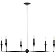 Kichler Alvaro 19in 6-Light Chandelier | Modern Black Steel | Dining Room & Living Room | 19.25in H | Model 52690BK