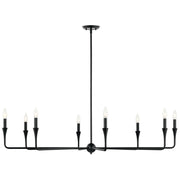 Kichler Alvaro 23in 8-Light Chandelier | Black Steel Tapered Arms | Dining Room & Living Room | 23 in H | Model 52691BK