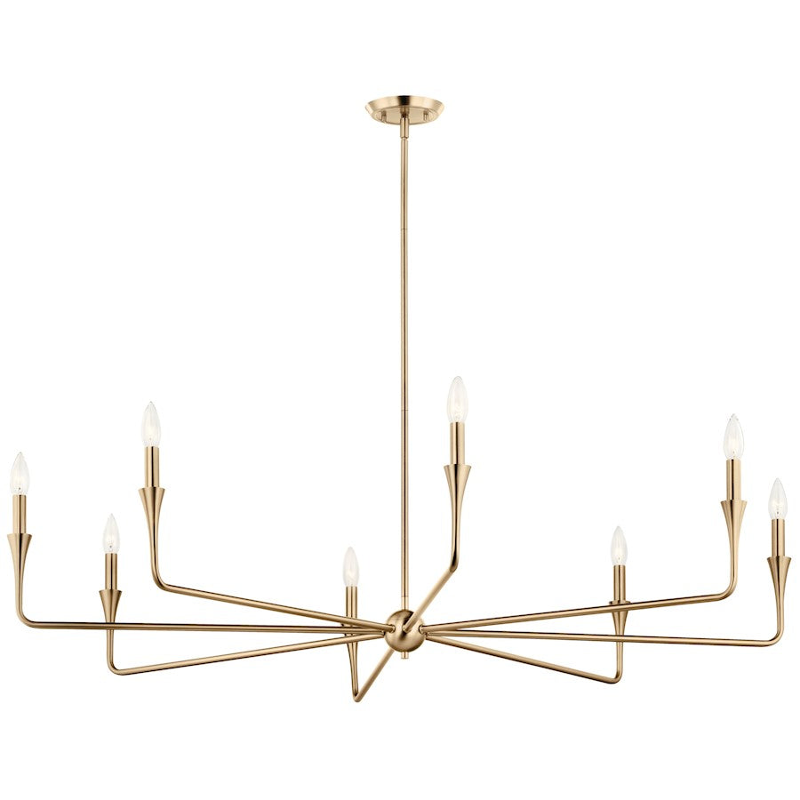 Kichler Alvaro 8 Light Large Chandelier, Champagne Bronze - 52691CPZ