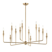 Kichler Alvaro 20in 12-Light Chandelier | Champagne Bronze Steel | Dining Room & Living Room | H 20 in | Model 52692CPZ