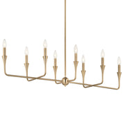 Kichler Alvaro 45in 8-Light Linear Chandelier | Modern Champagne Bronze Steel | Dining Room & Great Room | 45.5 x 11.5 x 24.25 in | Model 52693CPZ