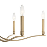Kichler Malene 18in 6-Light Chandelier | Champagne Bronze Steel | Dining Room & Living Room | H 17.75 in | Model 52695CPZ
