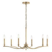 Kichler Malene 18in 6-Light Chandelier | Champagne Bronze Steel | Dining Room & Living Room | H 17.75 in | Model 52695CPZ